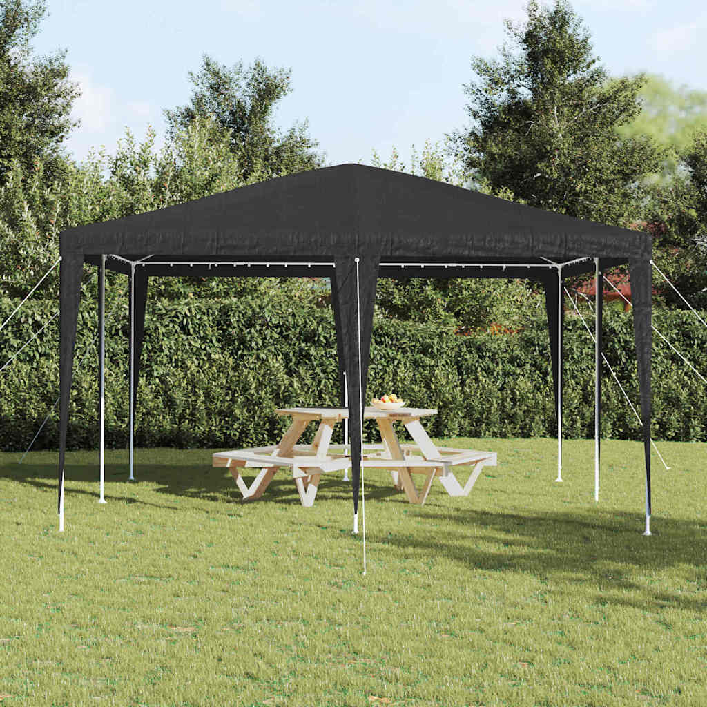Partytent 400 X 400 X 266 Cm Polyethyleen En Staal 4 x 4 m Antraciet