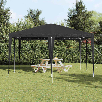 Partytent 400 X 400 X 266 Cm Polyethyleen En Staal 4 x 4 m Antraciet