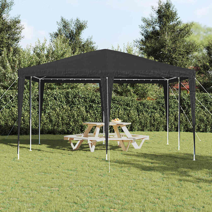 Partytent 400 X 400 X 266 Cm Polyethyleen En Staal 4 x 4 m Antraciet