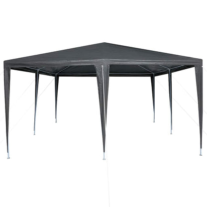 Partytent 400 X 400 X 266 Cm Polyethyleen En Staal 4 x 4 m Antraciet