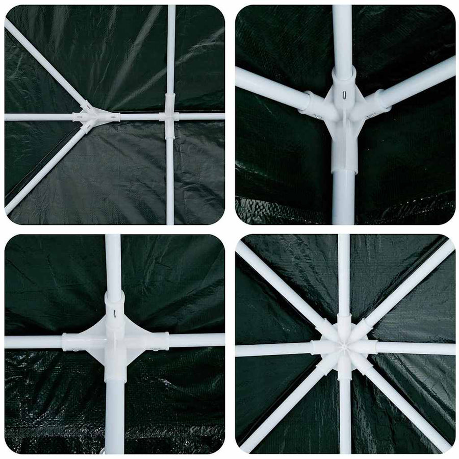 Partytent Groen 400 x 400 x 266 cm Polyethyleen en Staal