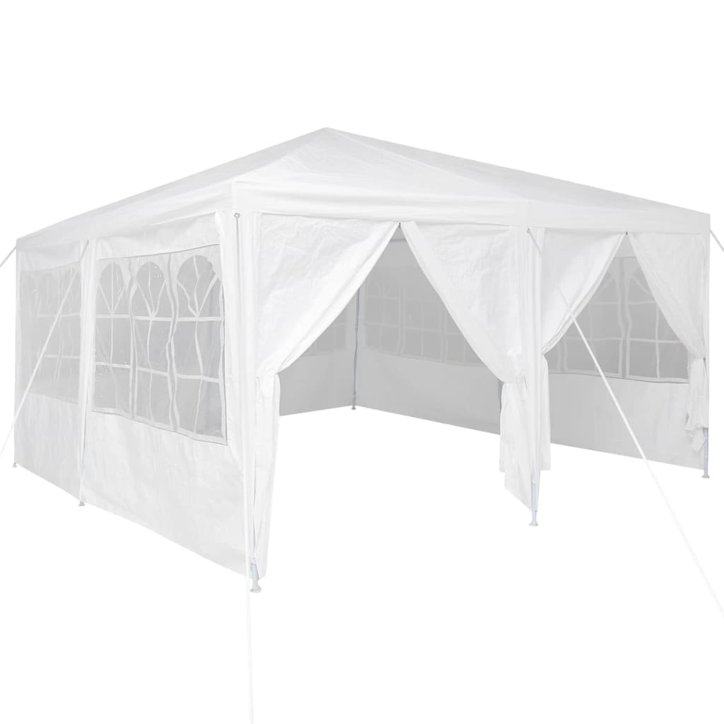 Partytent met 8 Zijwanden - Wit - 4 x 4 m - PE