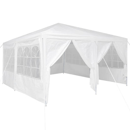 Partytent met 8 Zijwanden - Wit - 4 x 4 m - PE