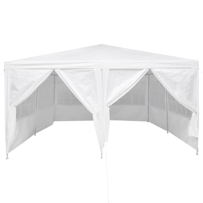 Partytent met 8 Zijwanden - Wit - 4 x 4 m - PE