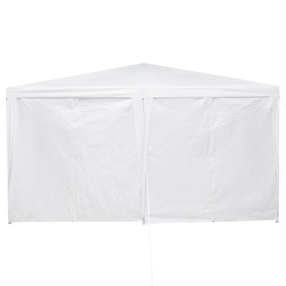 Partytent met 8 Zijwanden - Wit - 4 x 4 m - PE