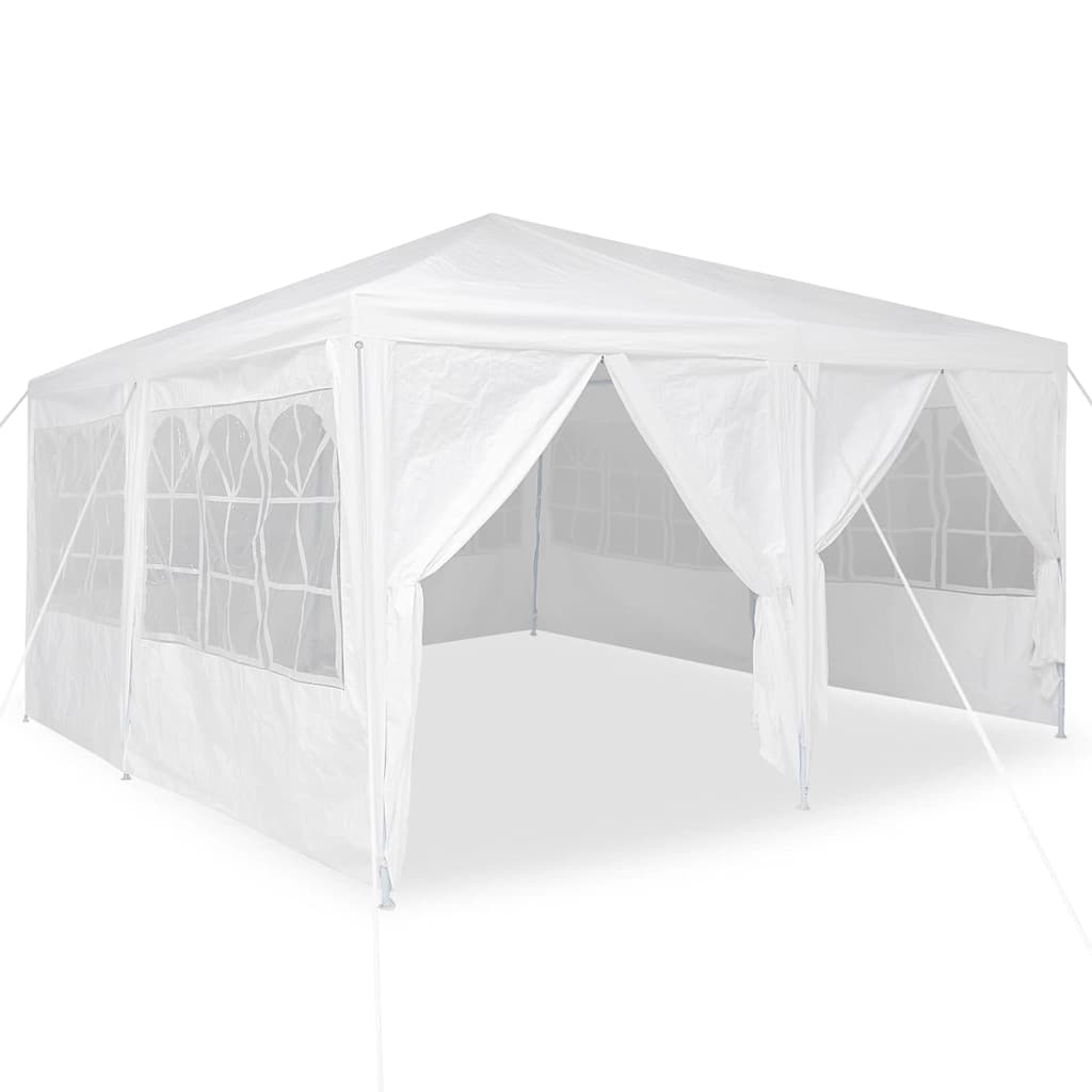 Partytent met 8 Zijwanden - Wit - 4 x 4 m - PE