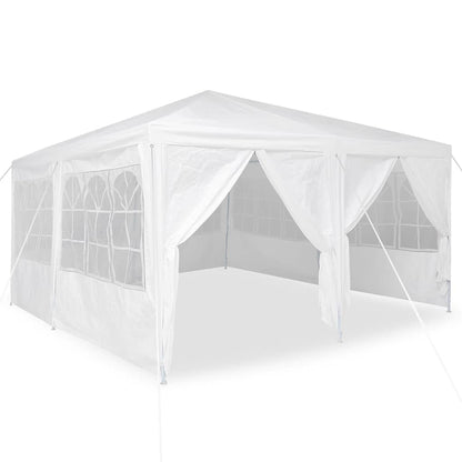 Partytent met 8 Zijwanden - Wit - 4 x 4 m - PE