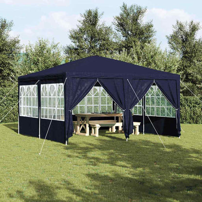 Partytent 400 X 400 X 266 Cm Polyetheen 4 x 4 m Blauw