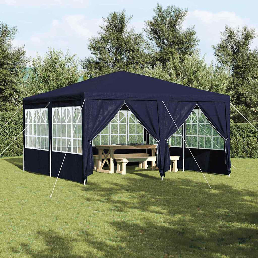 Partytent 400 X 400 X 266 Cm Polyetheen 4 x 4 m Blauw
