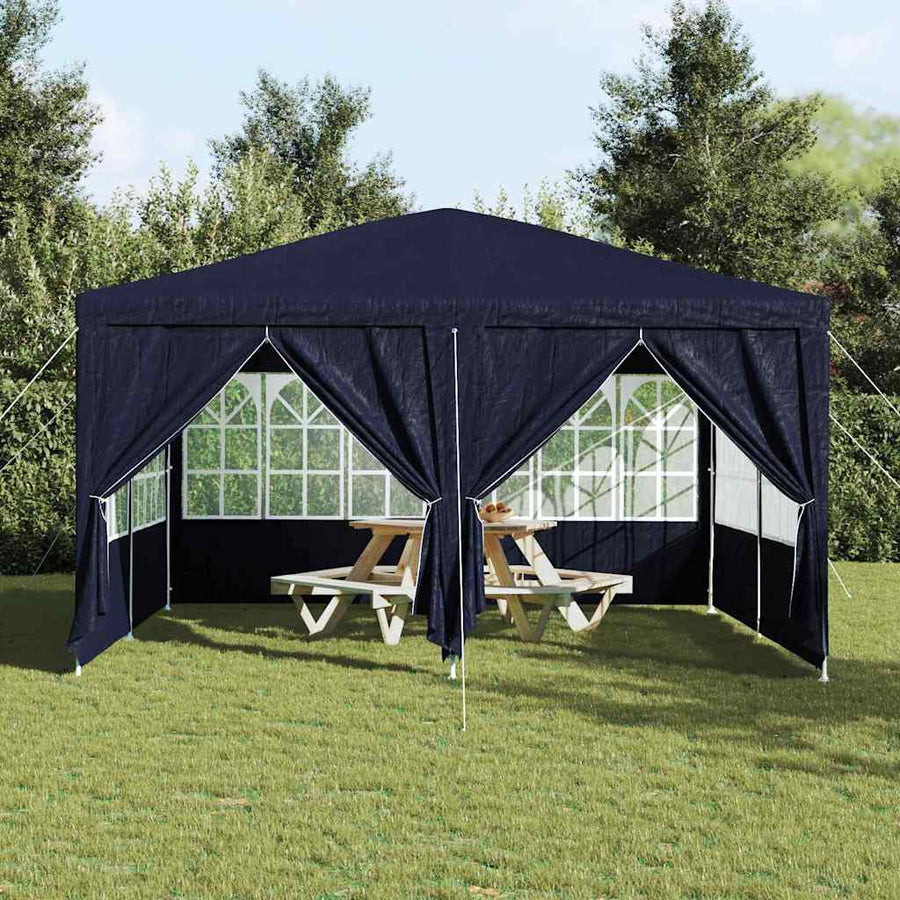 Partytent 400 X 400 X 266 Cm Polyetheen 4 x 4 m Blauw