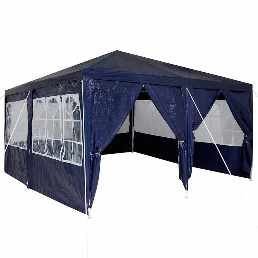 Partytent 400 X 400 X 266 Cm Polyetheen 4 x 4 m Blauw