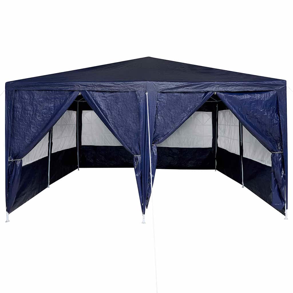 Partytent 400 X 400 X 266 Cm Polyetheen 4 x 4 m Blauw