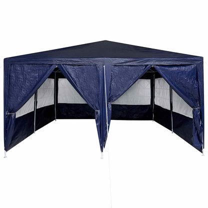 Partytent 400 X 400 X 266 Cm Polyetheen 4 x 4 m Blauw