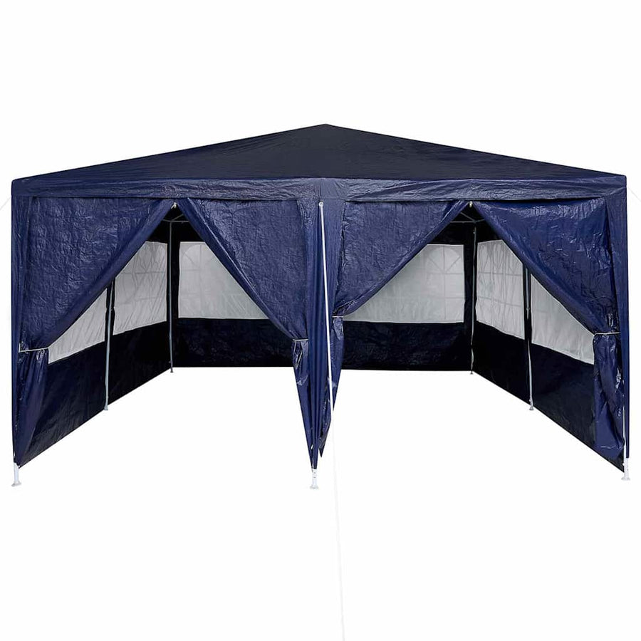 Partytent 400 X 400 X 266 Cm Polyetheen 4 x 4 m Blauw
