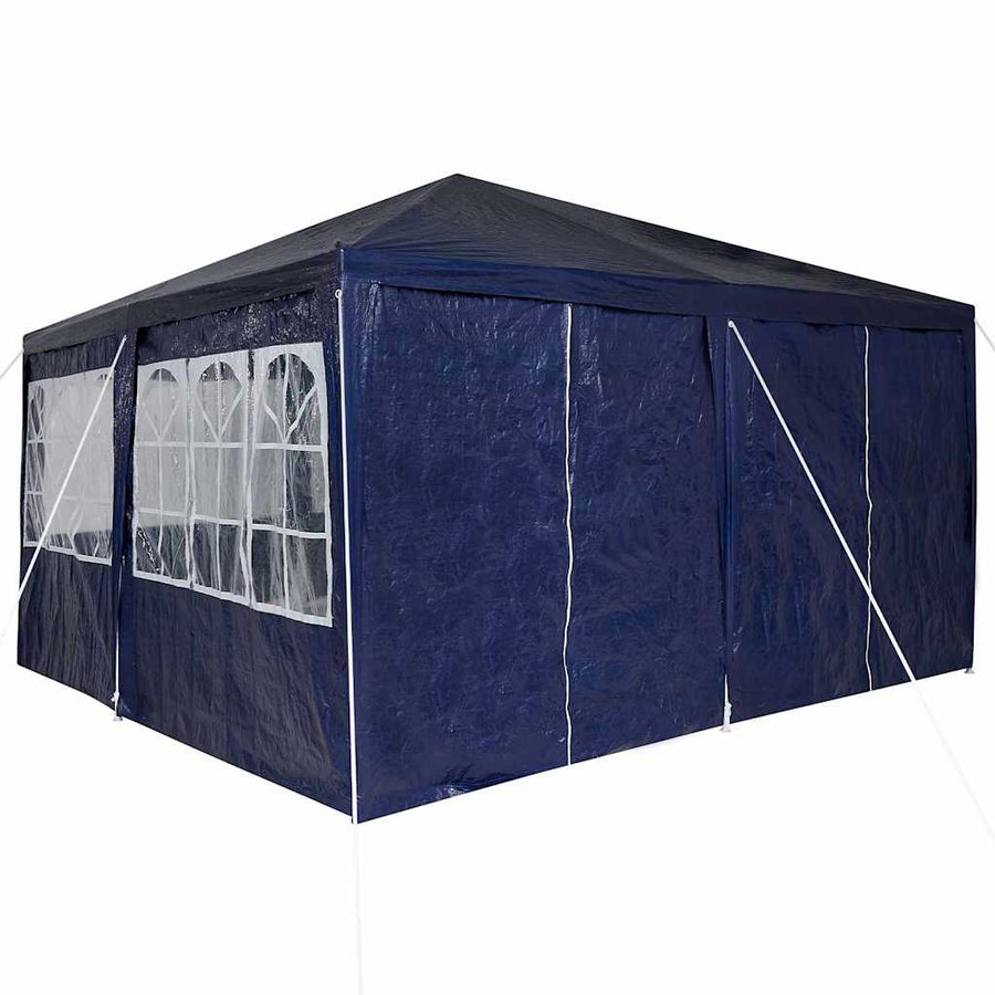 Partytent 400 X 400 X 266 Cm Polyetheen 4 x 4 m Blauw