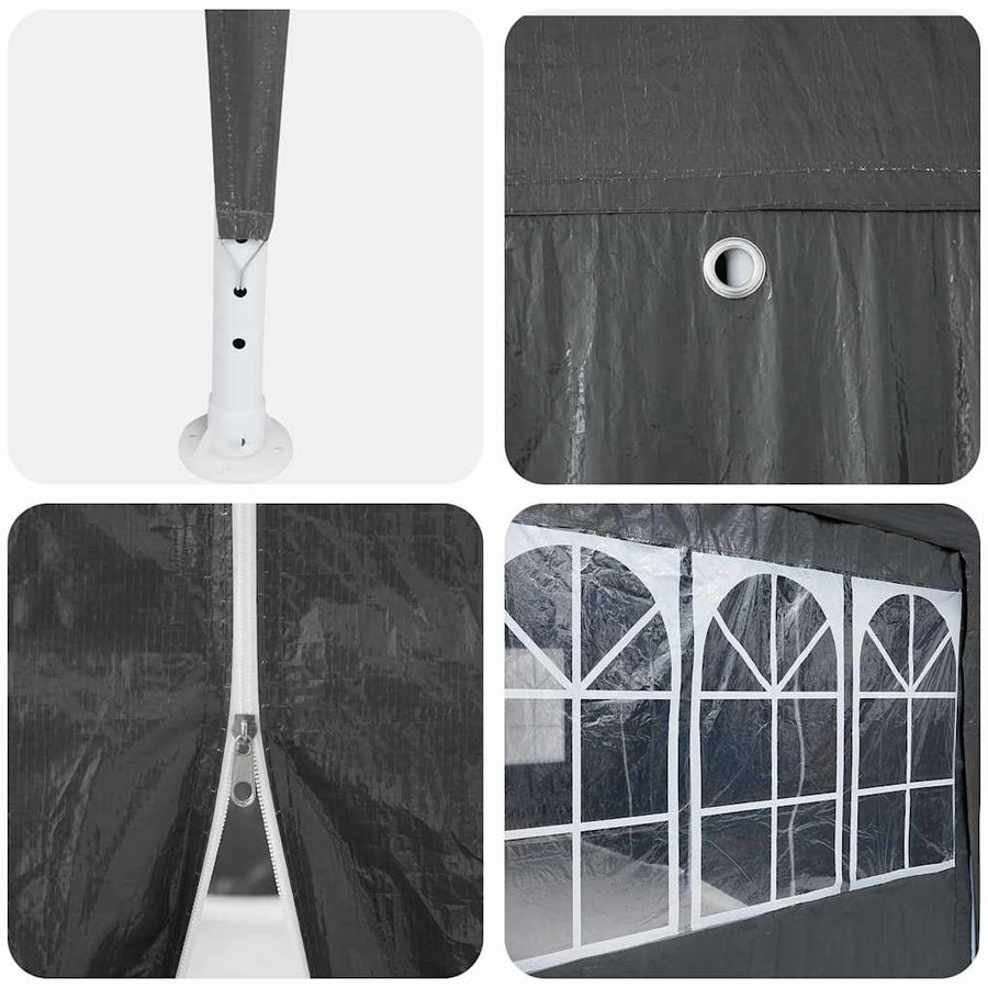 Partytent Antraciet 400 x 400 x 266 cm Polyetheen