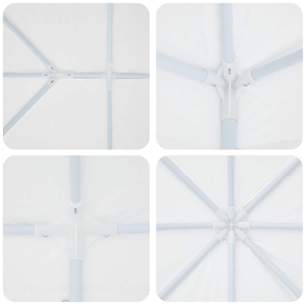 Partytent Wit 600 x 400 x 266 cm Polyethyleen en Staal