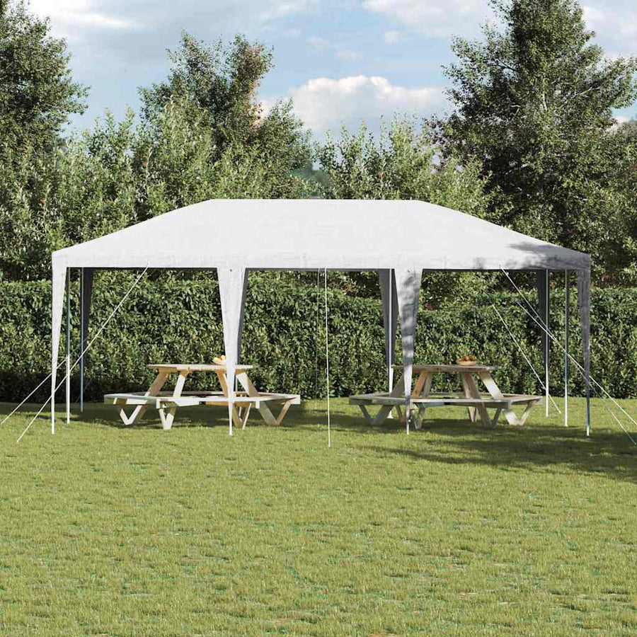 Partytent Wit 600 x 400 x 266 cm Polyethyleen en Staal