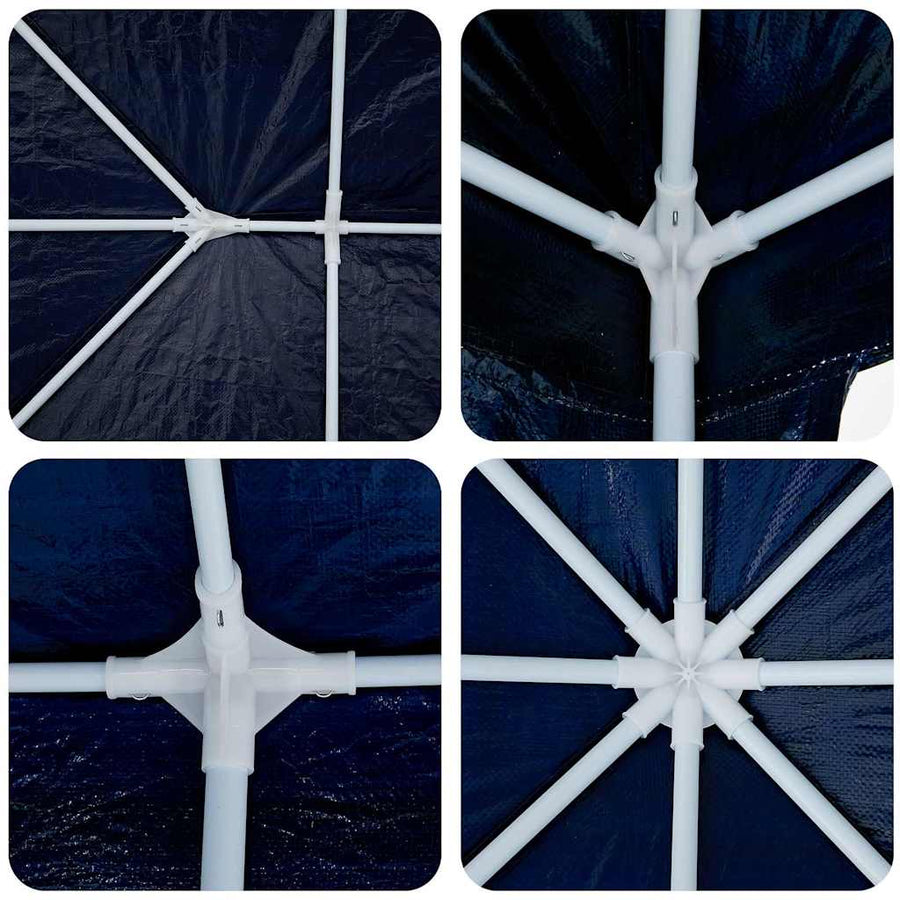 Partytent Blauw 600 x 400 x 266 cm Polyethyleen en Staal