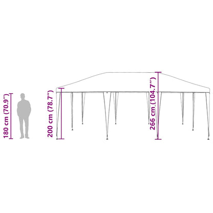Partytent Blauw 600 x 400 x 266 cm Polyethyleen en Staal