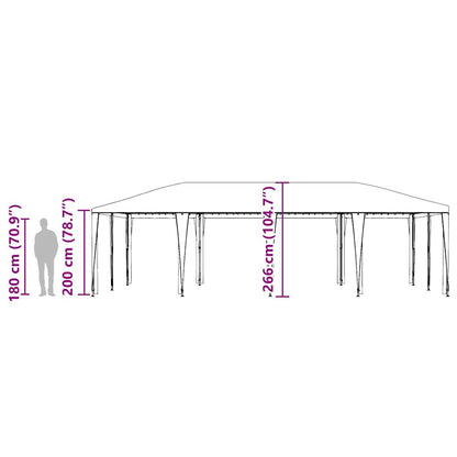 Partytent Groen 800 x 400 x 266 cm Polyethyleen en Staal