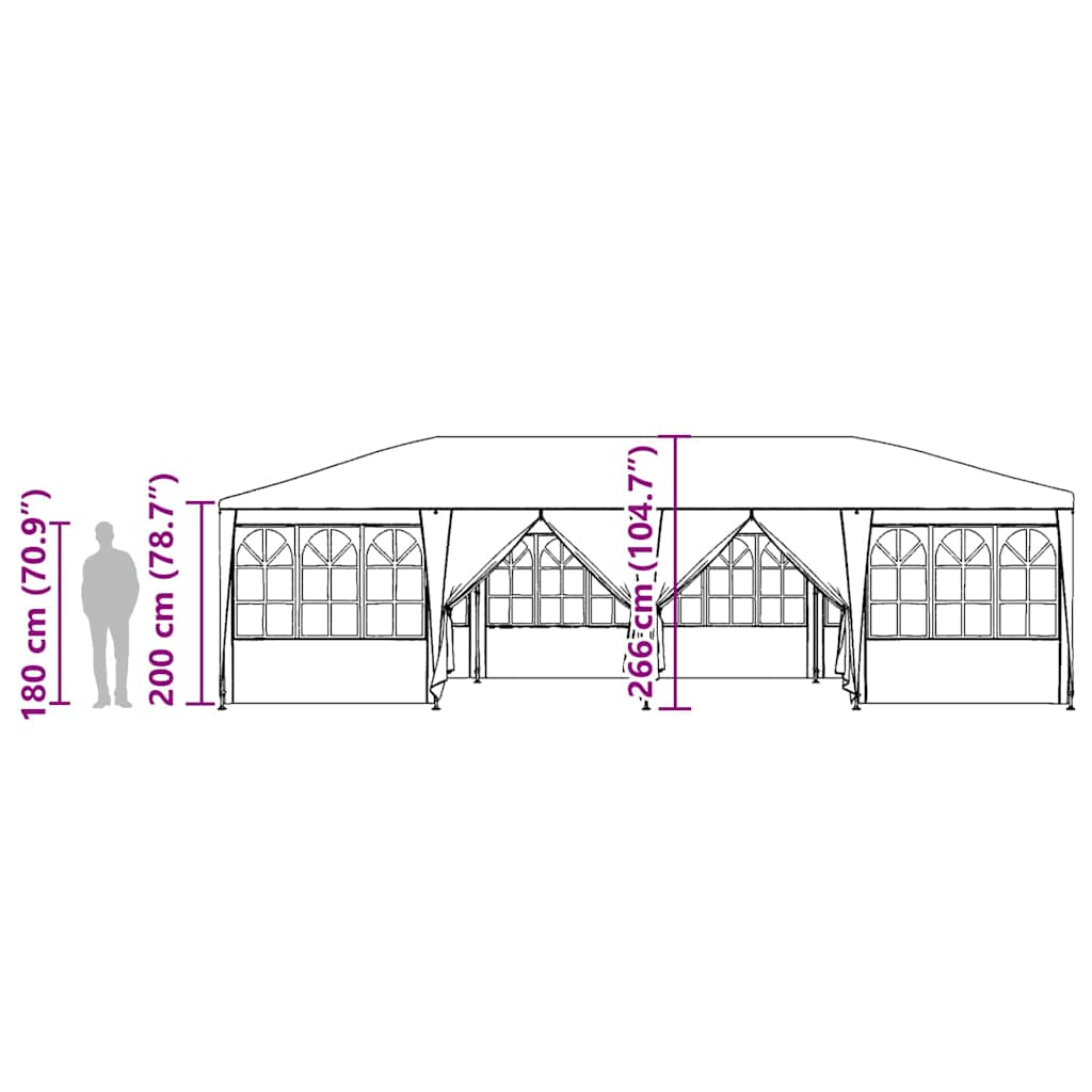 Partytent Blauw 800 x 400 x 266 cm Polyetheen