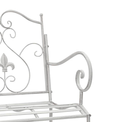 Tuinbank Antiek wit 104 x 54 x 93 cm Staal