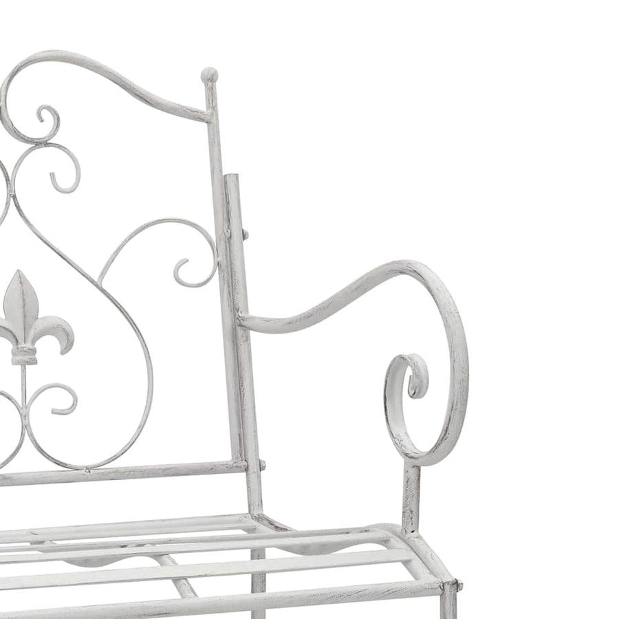 Tuinbank Antiek wit 104 x 54 x 93 cm Staal