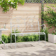 Tuinbank 104x54x93 cm staal antiek wit