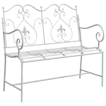 Tuinbank Antiek wit 104 x 54 x 93 cm Staal