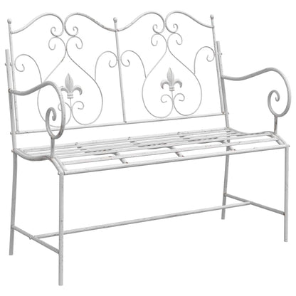 Tuinbank Antiek wit 104 x 54 x 93 cm Staal