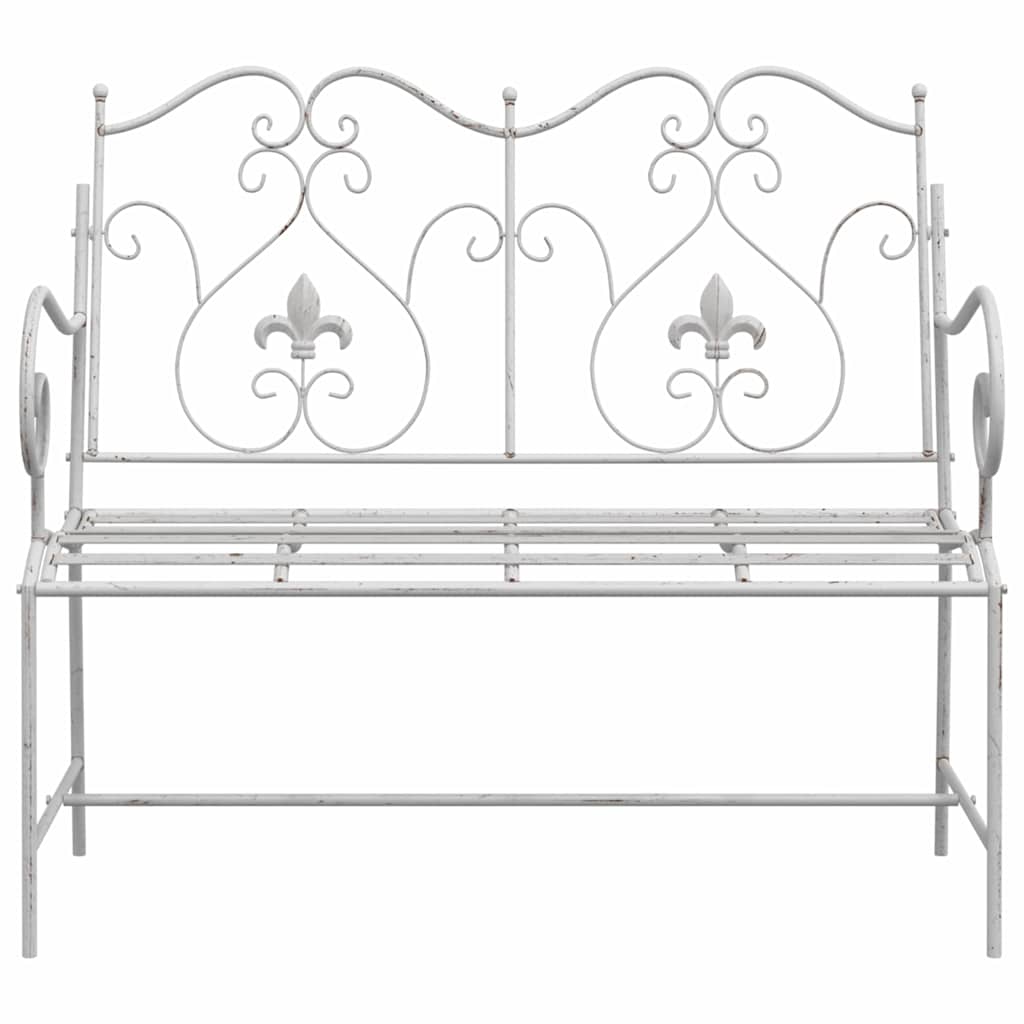 Tuinbank Antiek wit 104 x 54 x 93 cm Staal
