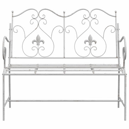 Tuinbank Antiek wit 104 x 54 x 93 cm Staal