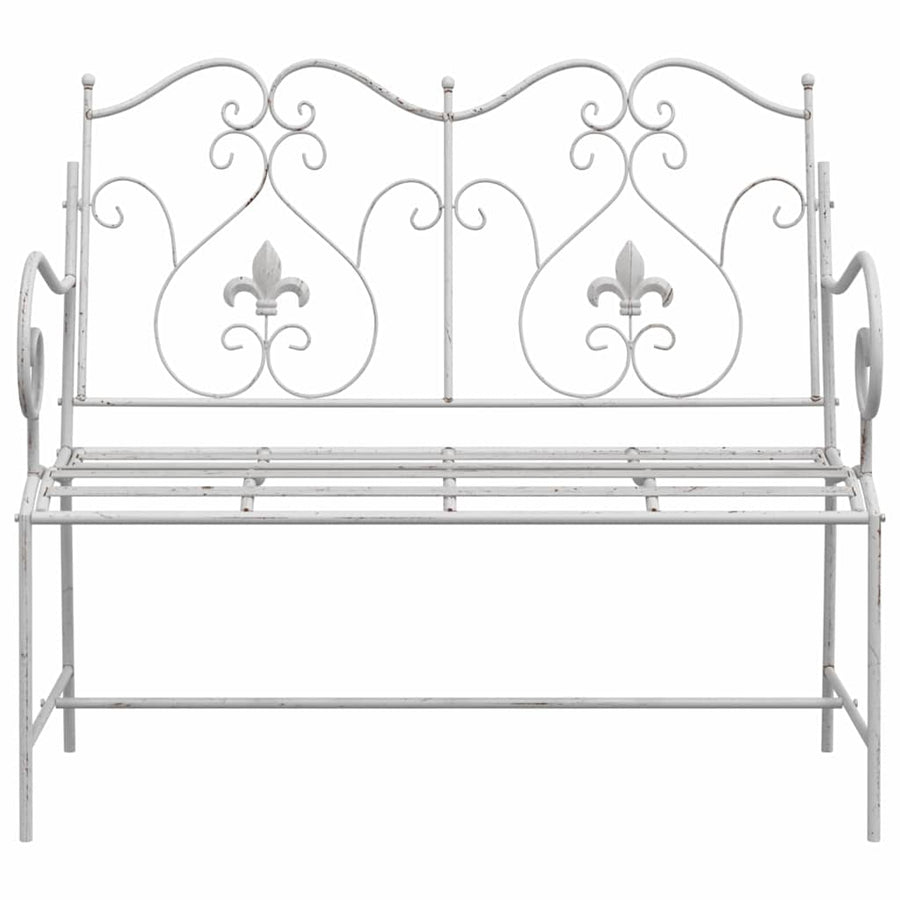Tuinbank Antiek wit 104 x 54 x 93 cm Staal