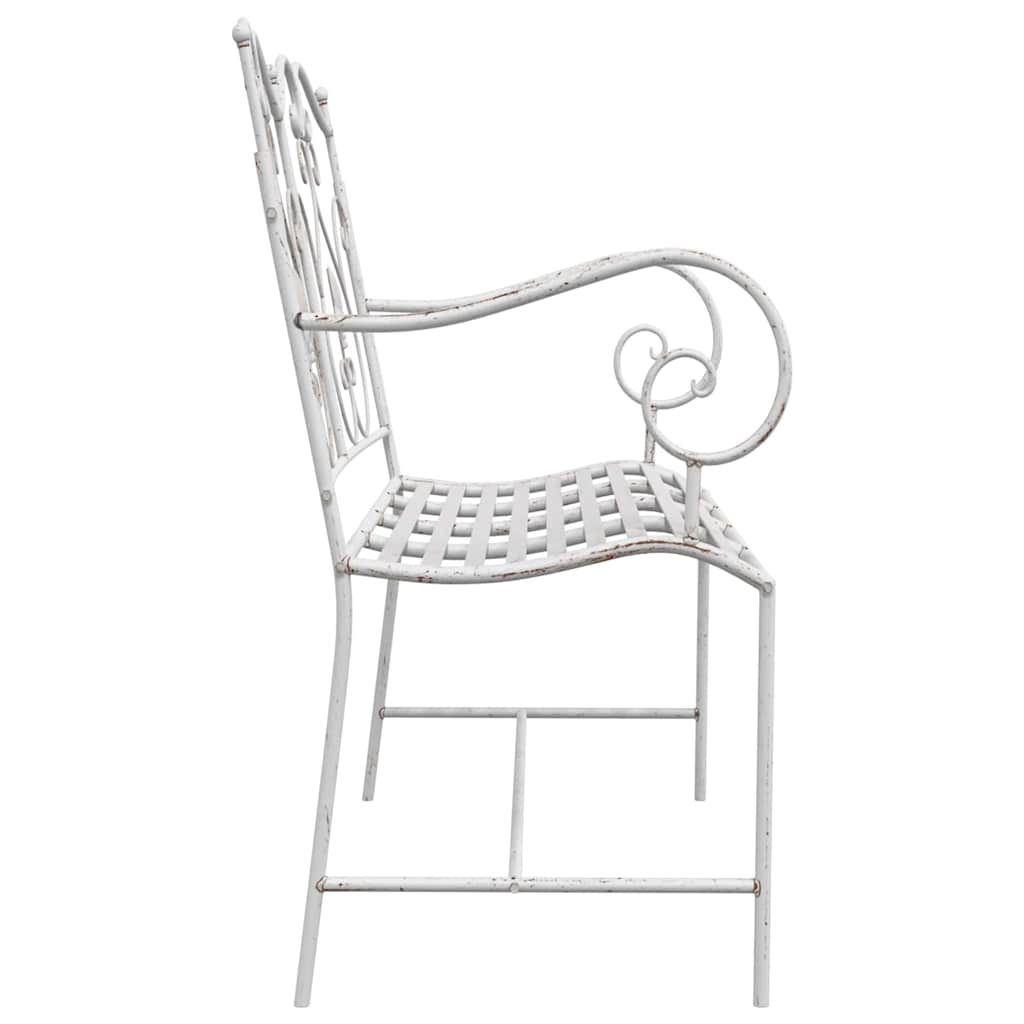 Tuinbank Antiek wit 104 x 54 x 93 cm Staal