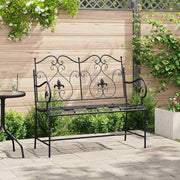 Tuinbank 104x54x93 cm staal zwart