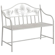 Tuinbank Antiek wit 104 x 52,5 x 89 cm Staal