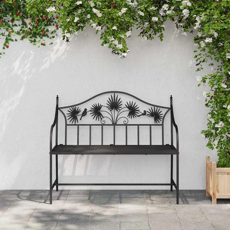 Tuinbank Zwart 104 x 52,5 x 89 cm Staal
