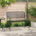 Tuinbank 103,5x51,5x90 cm staal zwart