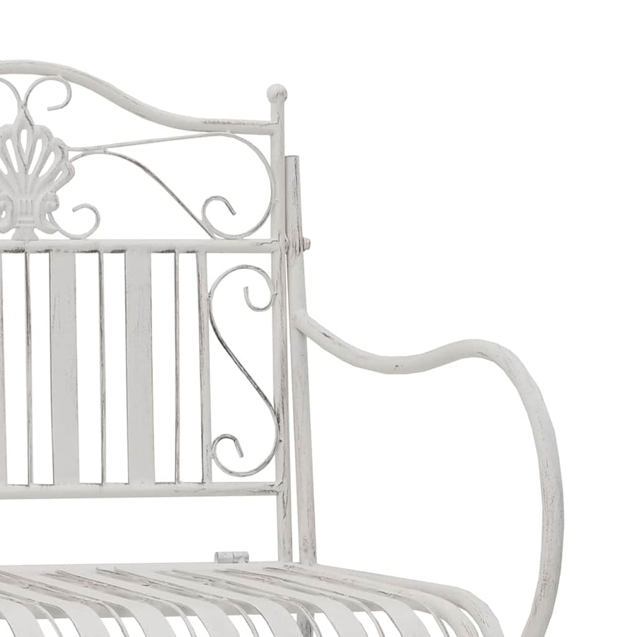 Tuinbank Antiek wit 103,5 x 59 x 89 cm Staal