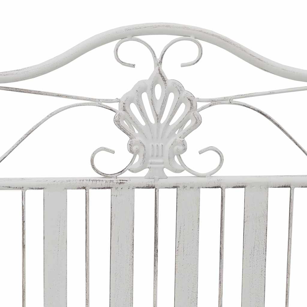 Tuinbank Antiek wit 103,5 x 59 x 89 cm Staal
