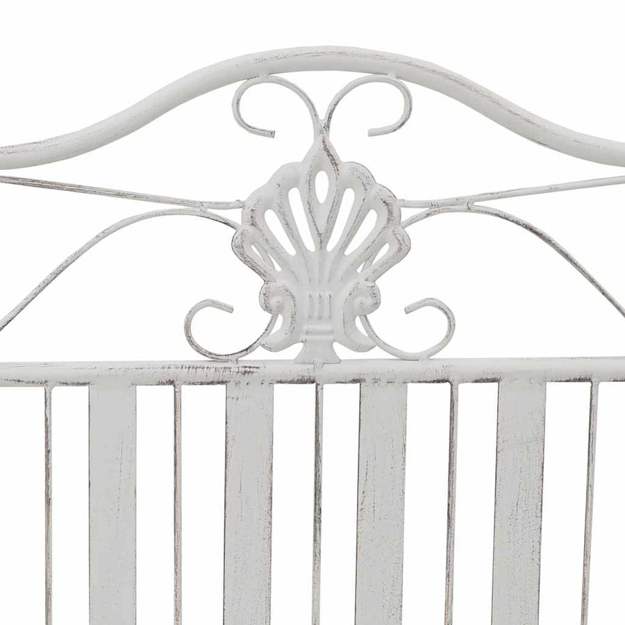 Tuinbank Antiek wit 103,5 x 59 x 89 cm Staal