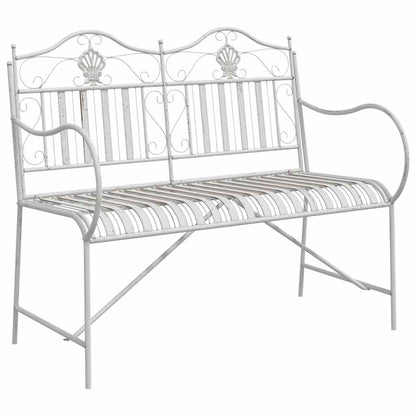 Tuinbank Antiek wit 103,5 x 59 x 89 cm Staal