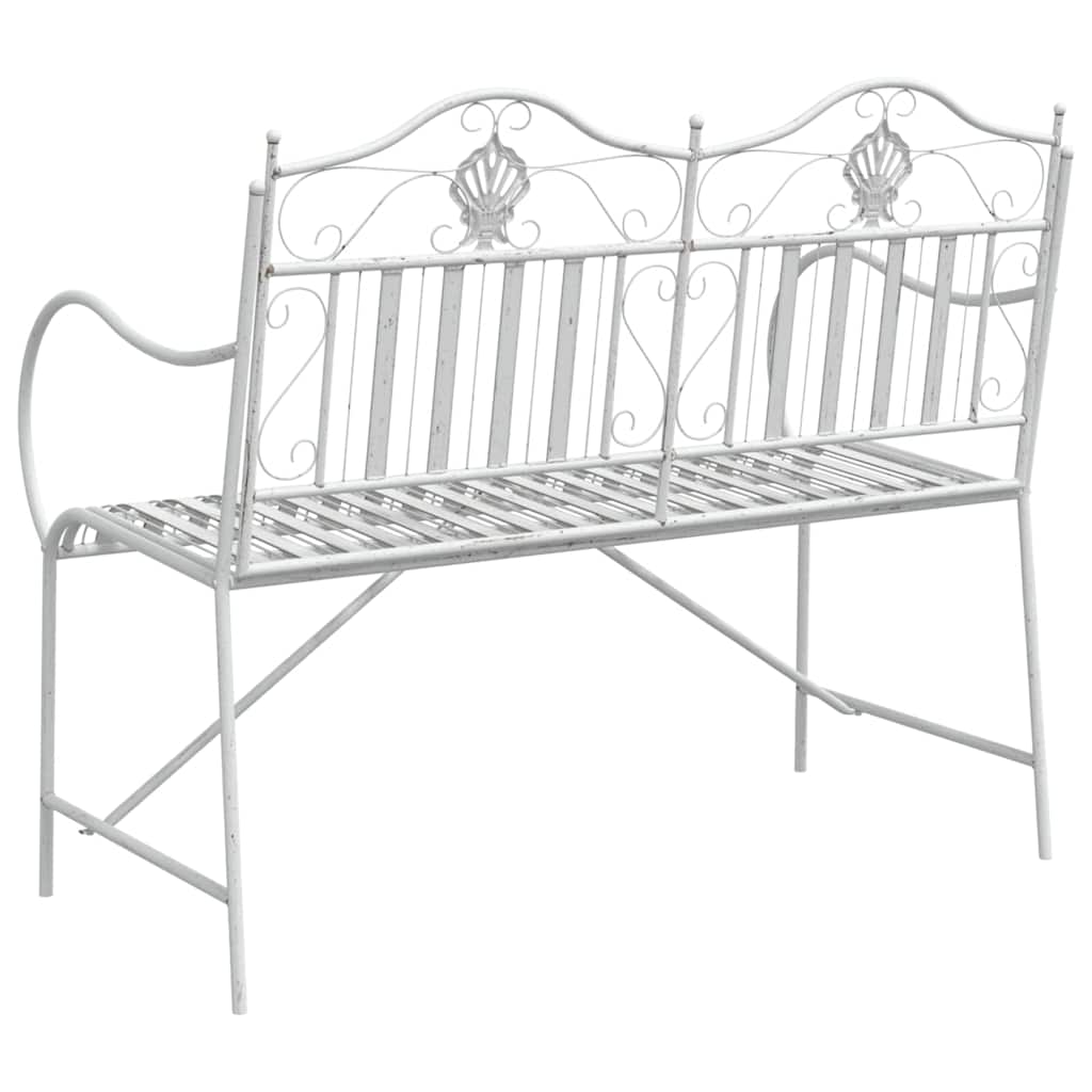 Tuinbank Antiek wit 103,5 x 59 x 89 cm Staal