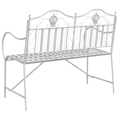 Tuinbank Antiek wit 103,5 x 59 x 89 cm Staal