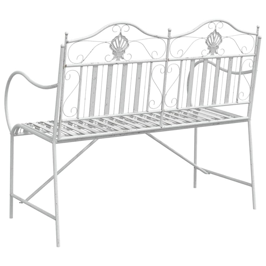Tuinbank Antiek wit 103,5 x 59 x 89 cm Staal