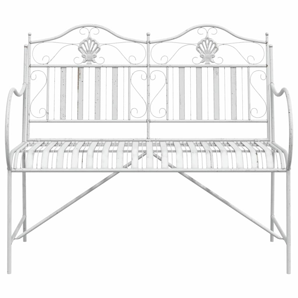 Tuinbank Antiek wit 103,5 x 59 x 89 cm Staal