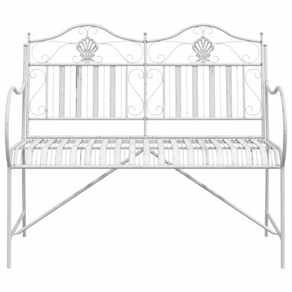 Tuinbank Antiek wit 103,5 x 59 x 89 cm Staal