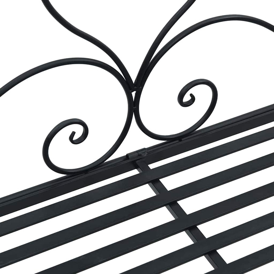 Tuinbank Zwart 121 x 48 x 200 cm Staal