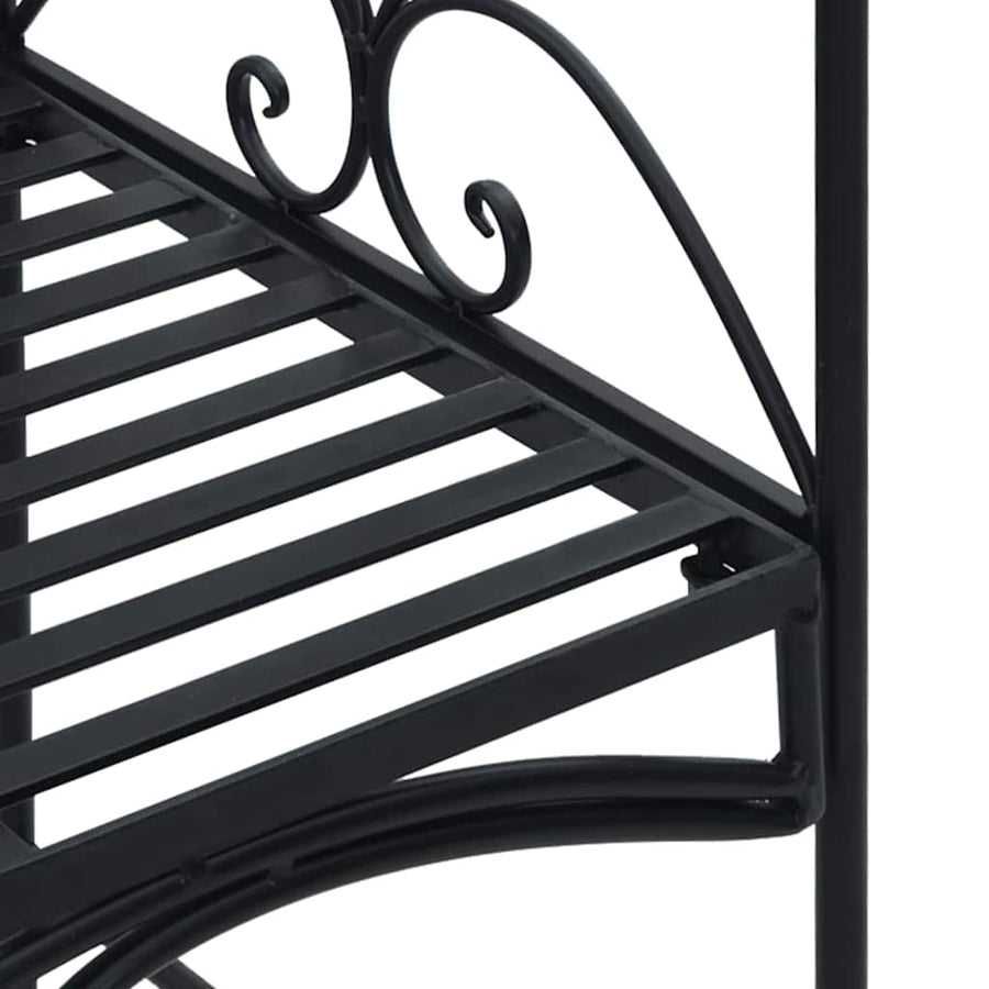 Tuinbank Zwart 121 x 48 x 200 cm Staal